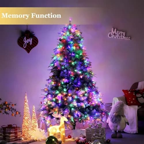 Tcamp 164FT 500 LED Colored Christmas Lights with Timer & Memory Function | 50m Green Wire Fairy String Lights thumbnail 7