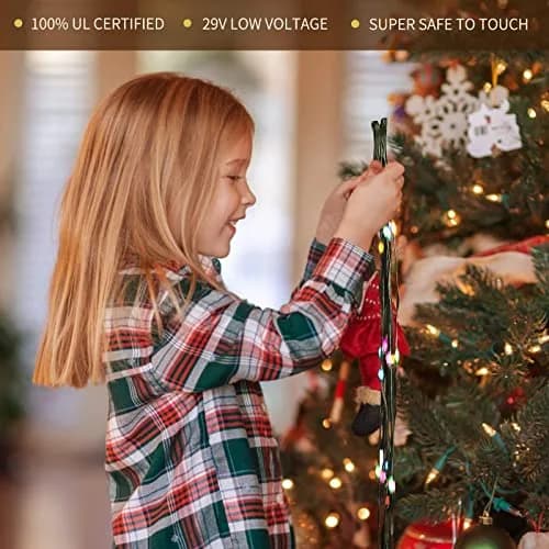 Tcamp 164FT 500 LED Colored Christmas Lights with Timer & Memory Function | 50m Green Wire Fairy String Lights thumbnail 8