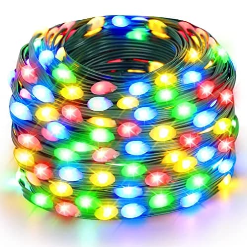Tcamp 164FT 500 LED Colored Christmas Lights with Timer & Memory Function | 50m Green Wire Fairy String Lights thumbnail 9