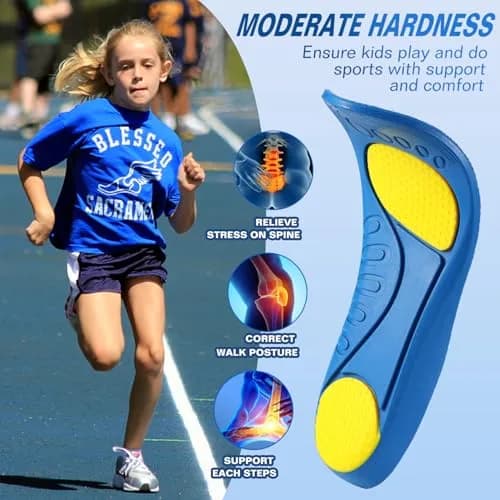 Bacophy Kids Arch Support Insoles 5-8 M US Toddler Deep Heel Cup Support thumbnail 5