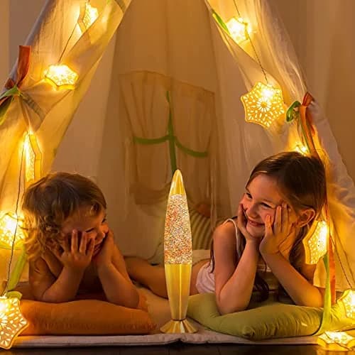 JAMBO 16-Inch Rainbow Glitter Lamp | Liquid Motion Lamp with Aluminum Base & Glass Shade thumbnail 9