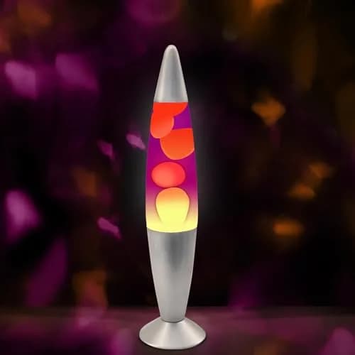 JAMBO 16 inch Liquid Motion Lamp Purple with Yellow Orange Wax | Relaxing Night Light for Adults Teens Kids thumbnail 9