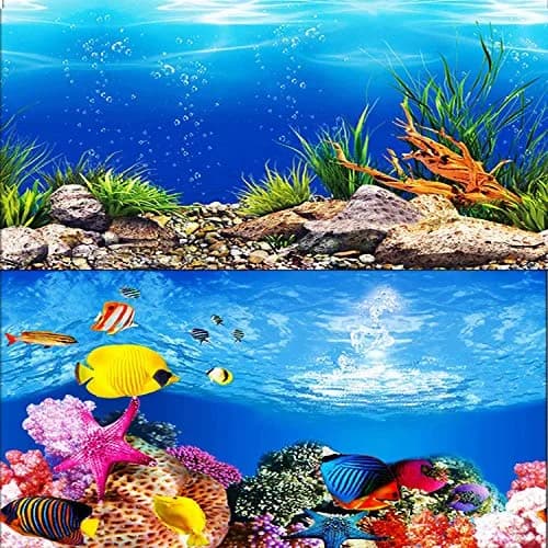 ELEBOX Fish Tank Background Paper 20" x 48" | Vibrant HD Aquarium Decor (70-120 chars) thumbnail 1