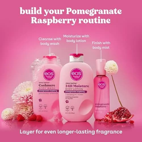 eos Shea Better Body Lotion Pomegranate Raspberry 473ml (16 fl oz) | Dermatologist Recommended for Dry Skin thumbnail 8