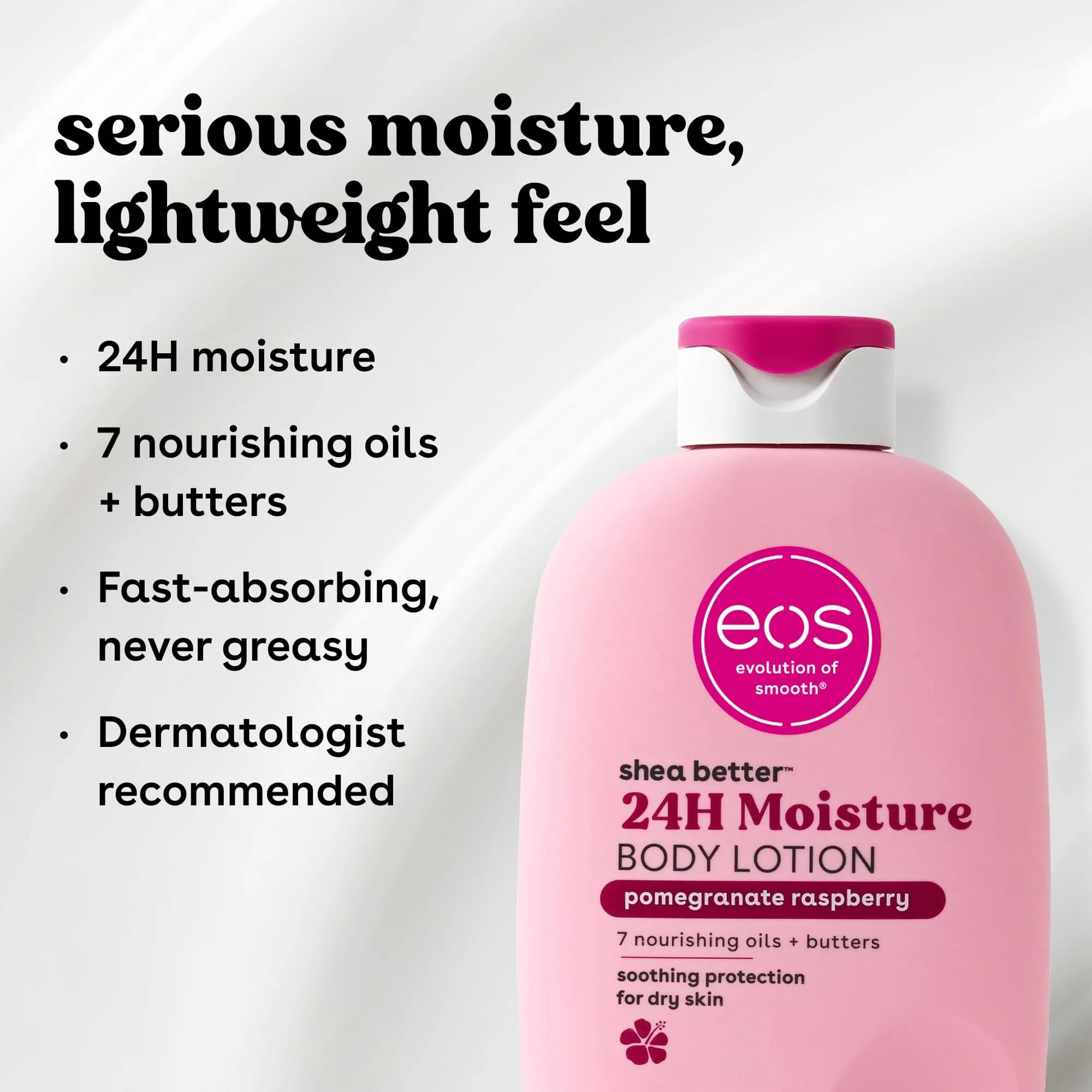 eos Shea Better Body Lotion Pomegranate Raspberry 475ml (16 fl oz) | 24-Hour Hydration for Indian Skin - view 4