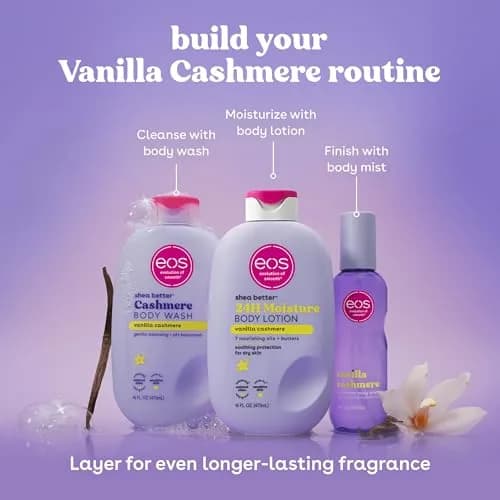 eos Shea Better Body Lotion Vanilla Cashmere 473ml (16 fl Oz) | 24-Hour Moisture for All Skin Types thumbnail 7