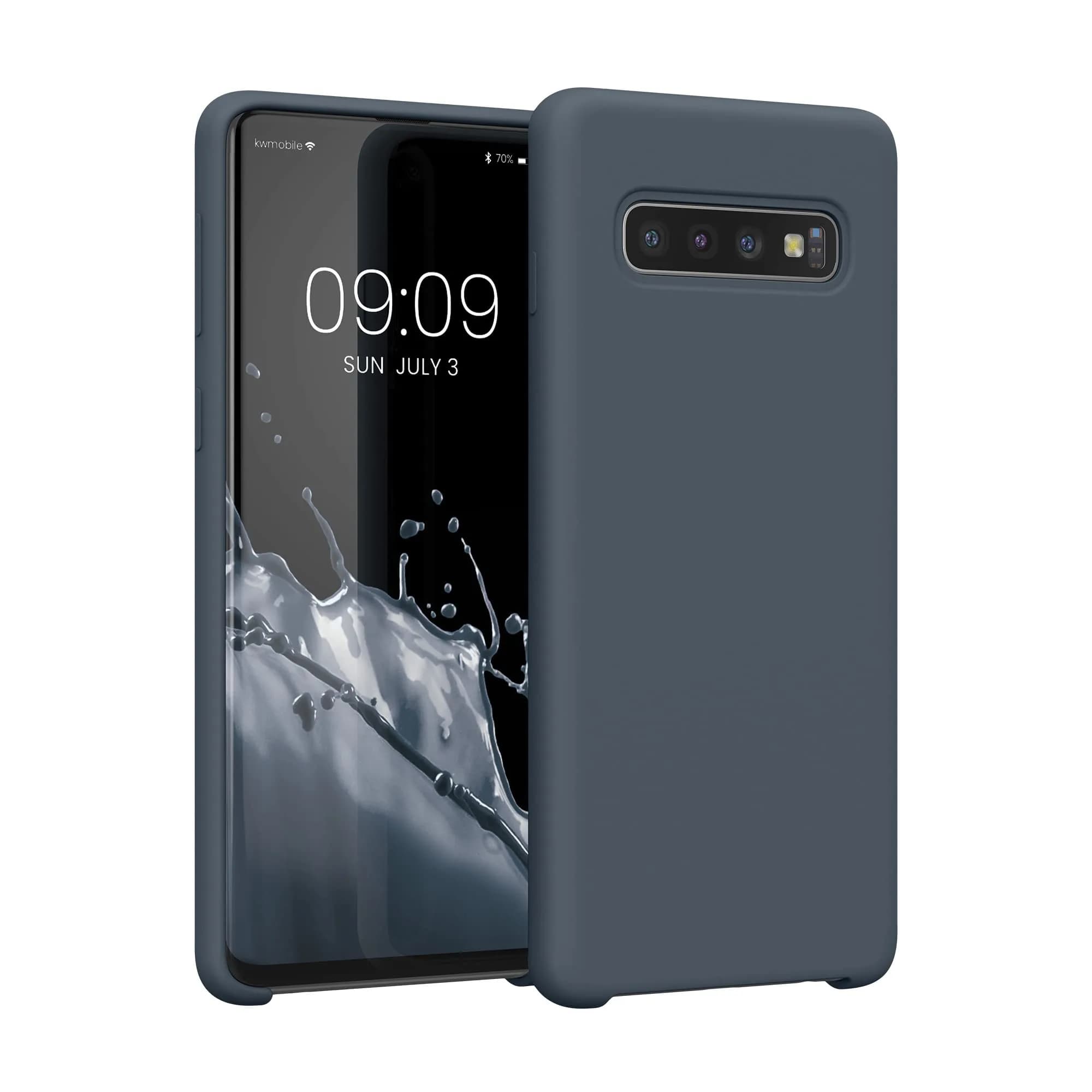 kwmobile TPU Silicone Case for Samsung Galaxy S10 | Dark Slate Soft Finish