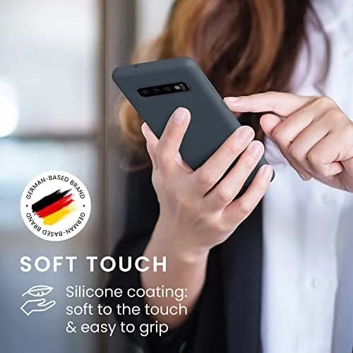 kwmobile TPU Silicone Case for Samsung Galaxy S10 | Dark Slate Soft Finish thumbnail 4
