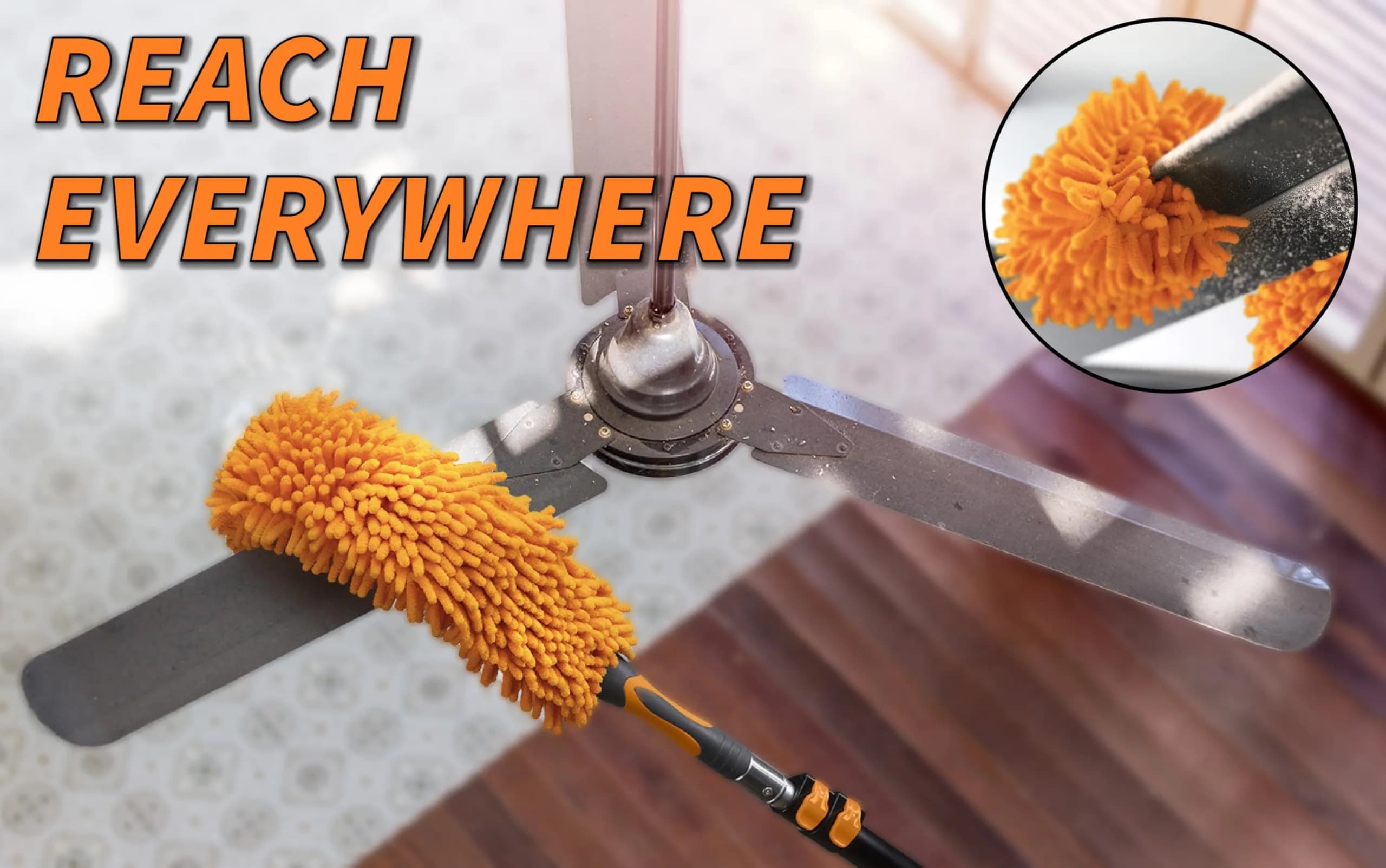 EXTEND-A-REACH High Reach Duster Kit with 12 ft Extension Pole | 20 ft Reach for High Ceilings & Windows - view 6