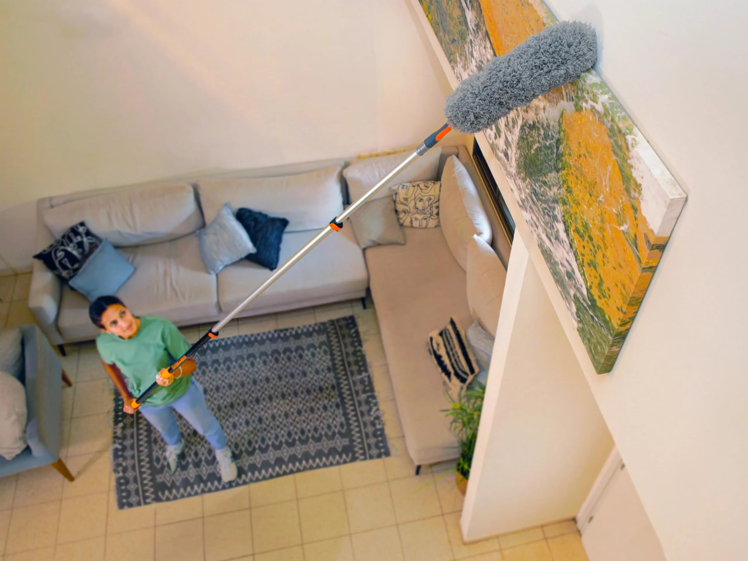 EXTEND-A-REACH High Reach Duster Kit with 12 ft Extension Pole | 20 ft Reach for High Ceilings & Windows - view 4