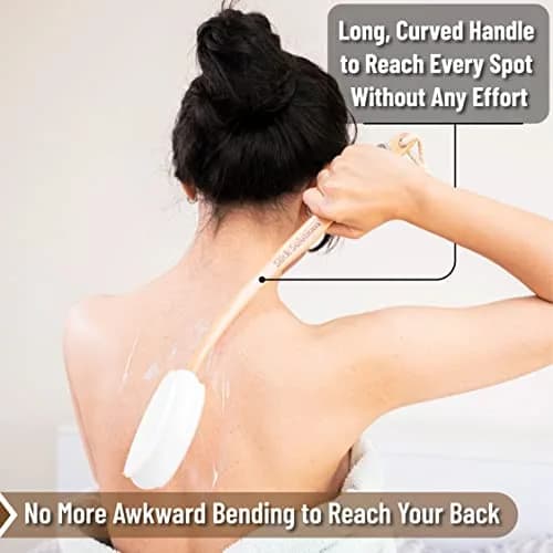 Slick Solutions Lotion Applicator 17-inch with Organic Pad | Easy Reach Back Applicator for Lotions, Creams, and Self-Tanner thumbnail 4