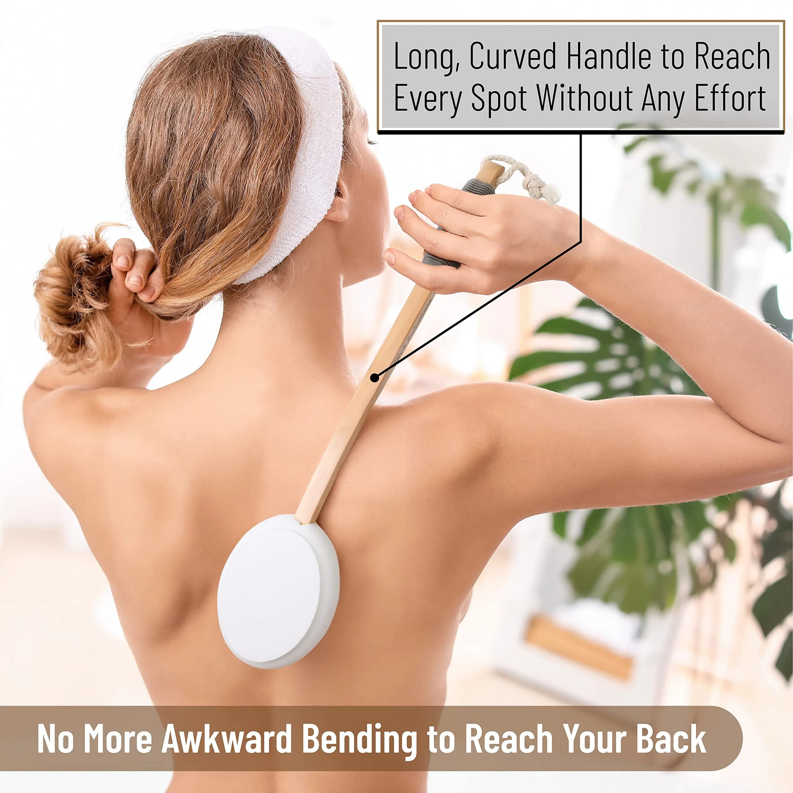 Slick Solutions Lotion Applicator 17-inch with Organic Pad | Easy Reach Back Applicator for Lotions, Creams, and Self-Tanner - view 8
