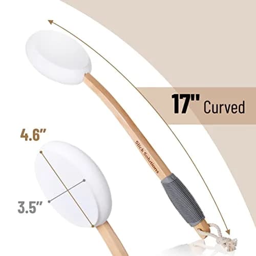 Slick Solutions Lotion Applicator 17-inch with Organic Pad | Easy Reach Back Applicator for Lotions, Creams, and Self-Tanner thumbnail 2