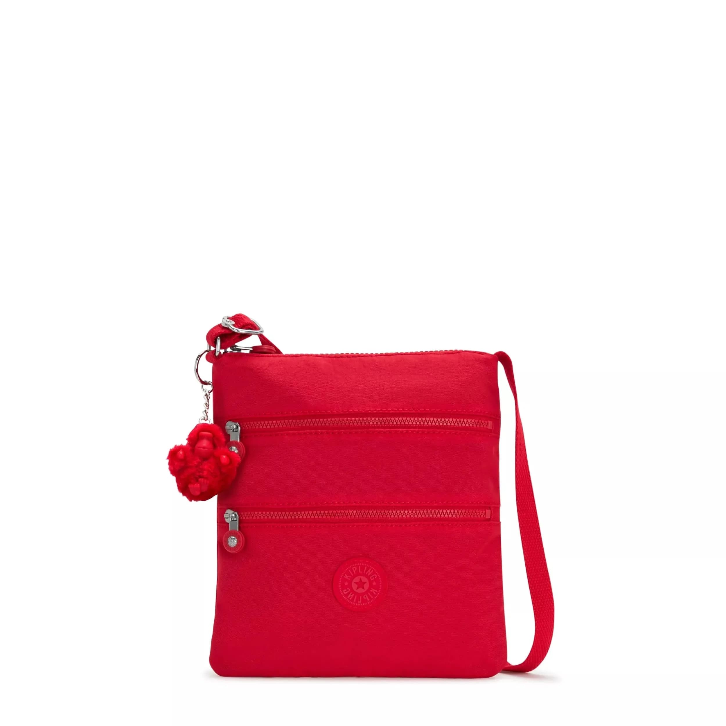 Kipling Keiko Crossbody Mini Bag | Water-Resistant Nylon, Adjustable Strap, Compact & Practical — Red Rouge