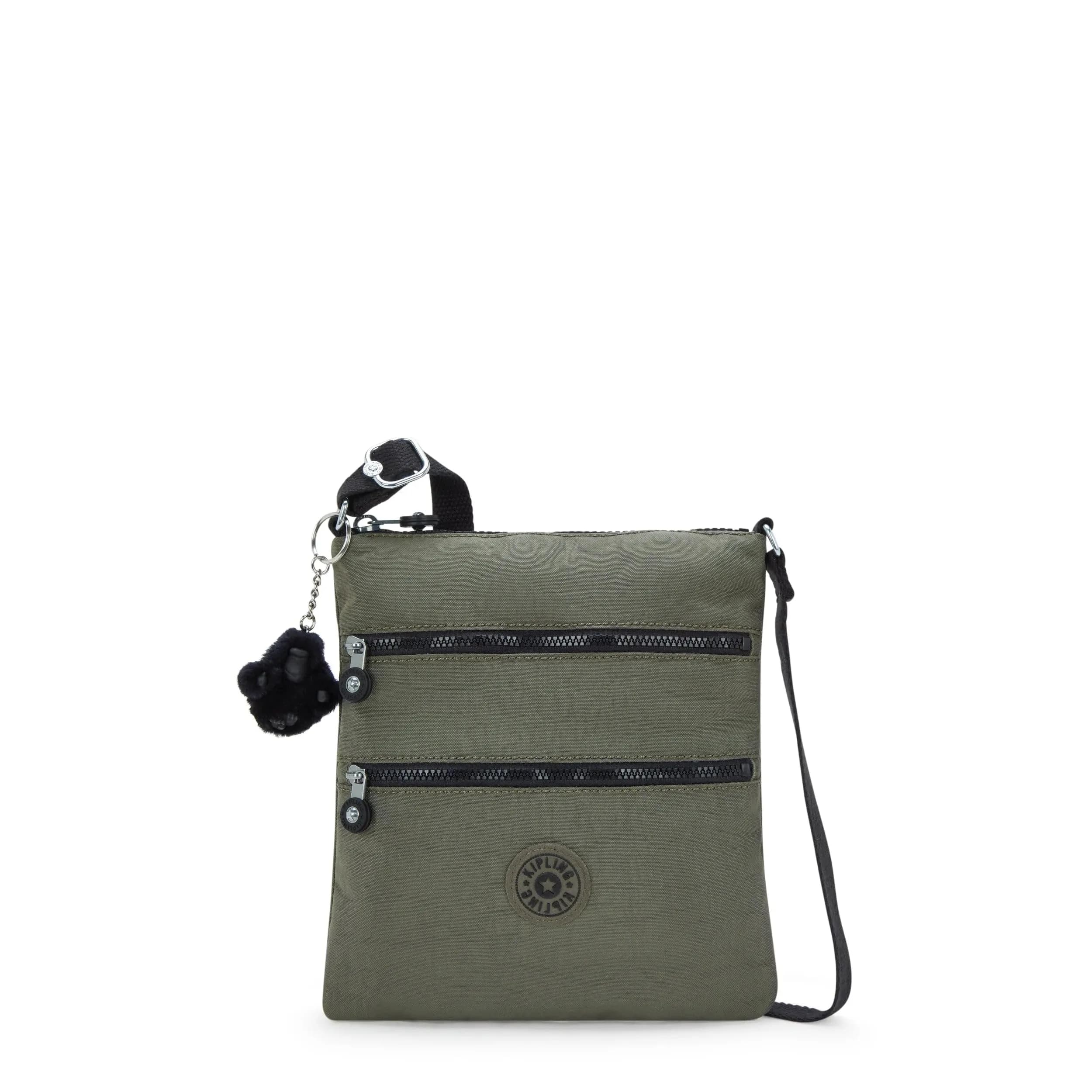 Kipling Keiko Crossbody Mini Bag | Water-Resistant Nylon, Adjustable Strap, Compact & Practical — Green Moss