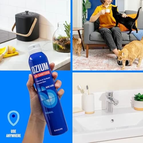 Ozium Air Sanitizer Spray Vanilla Scent 24 fl oz (710 ml) | Eliminates Odors, Reduces Airborne Bacteria thumbnail 4