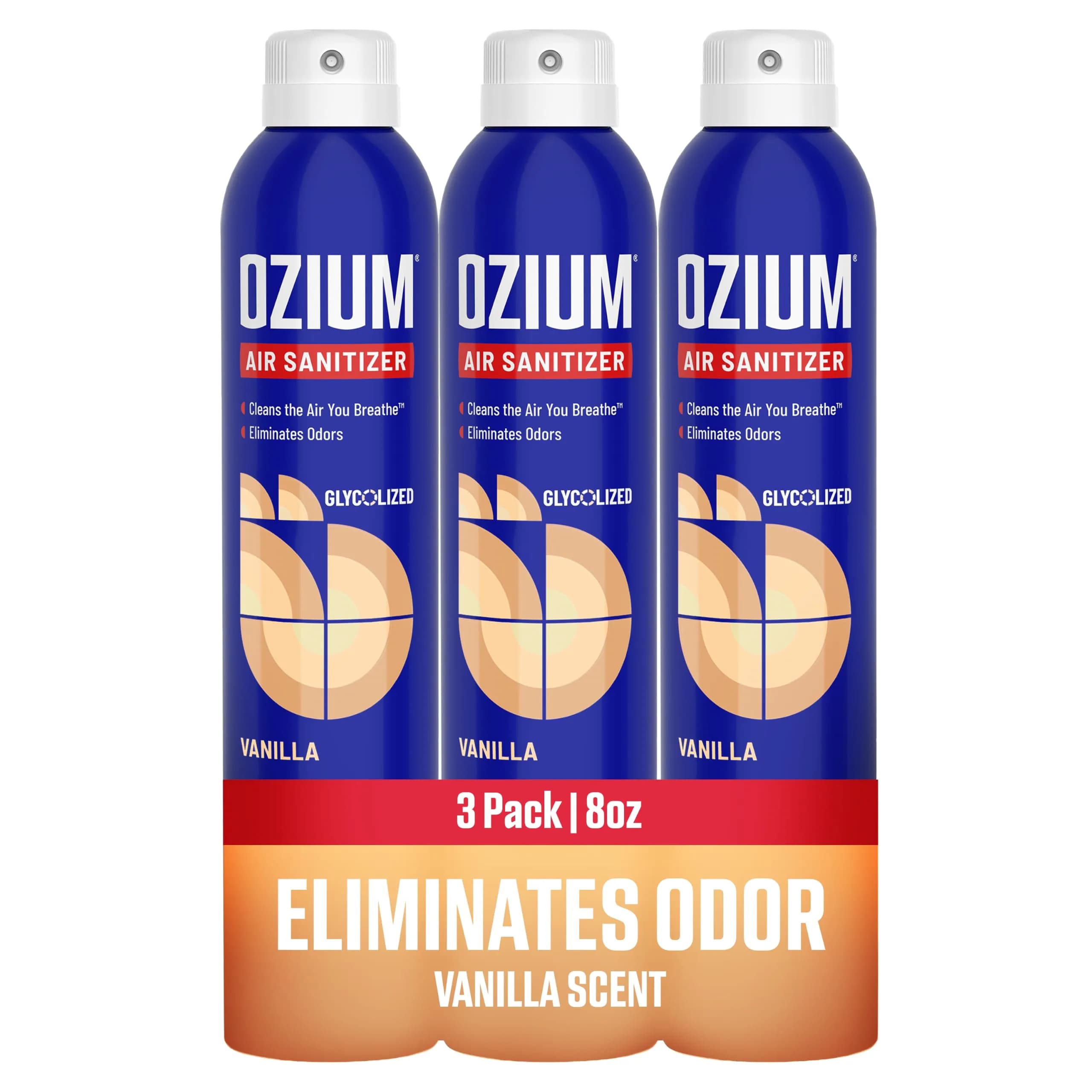 Ozium Air Sanitizer Spray Vanilla Scent 24 fl oz (710 ml) | Eliminates Odors, Reduces Airborne Bacteria - main product image