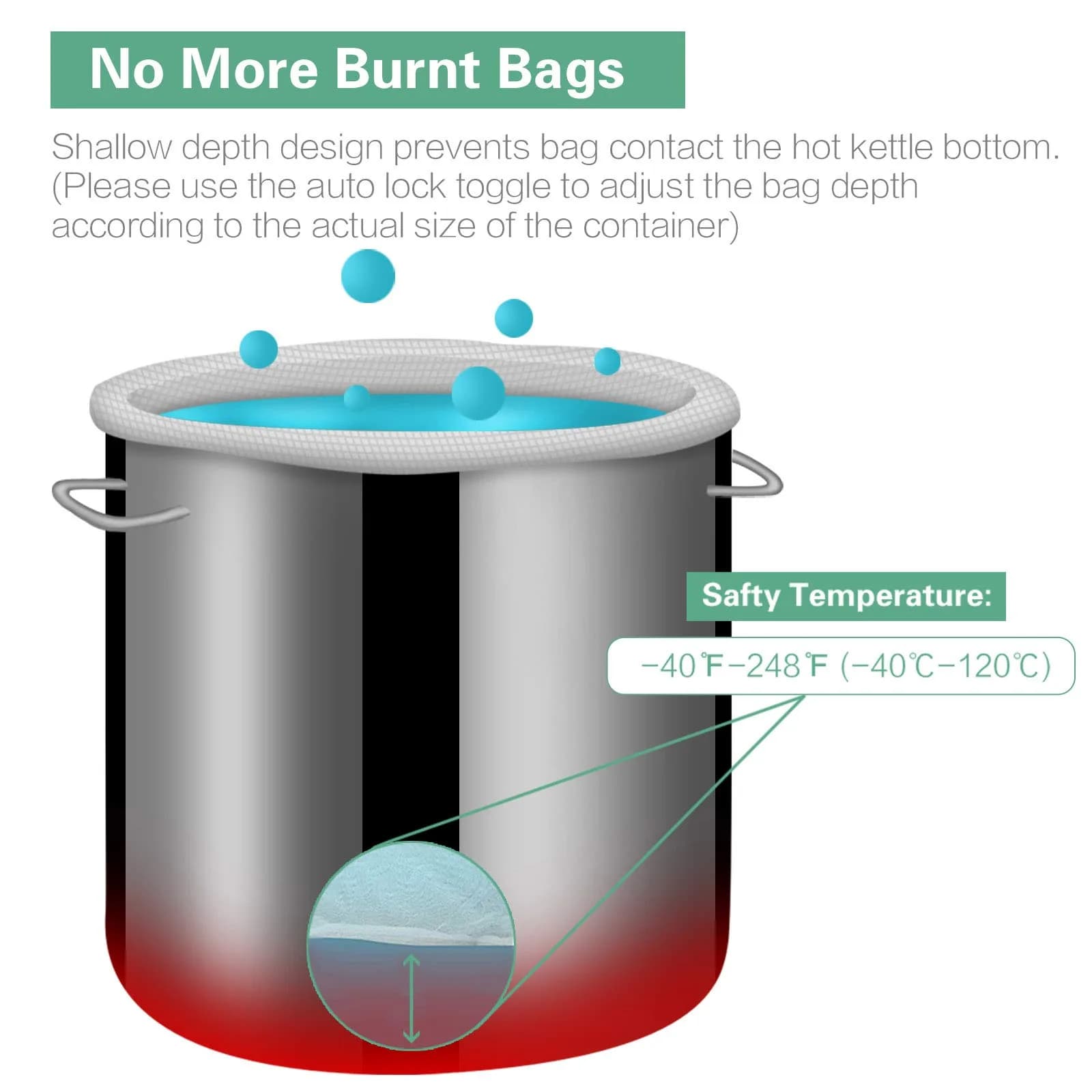Bellamei Reusable Brew Bag 2 Pack 61cm×81cm (24"×32") | Brew in a Bag for Home Brewing - view 4
