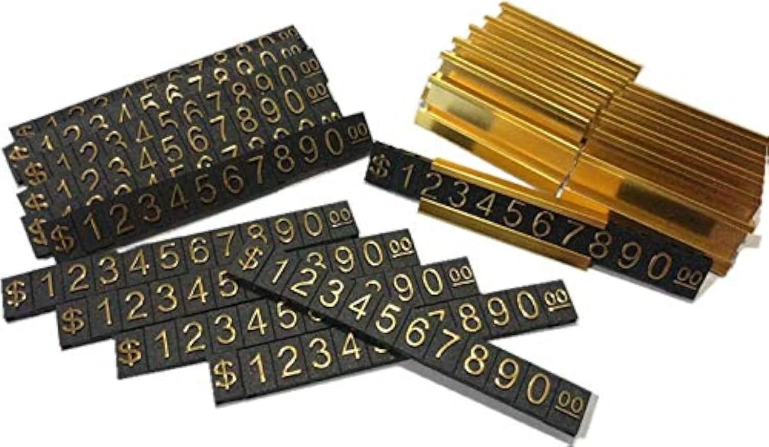 SUQ I OME Gold Label Counter Stand Price Tag Display Stand, 12 Sets | Adjustable Price Cubes for Jewelry & Retail - main product image