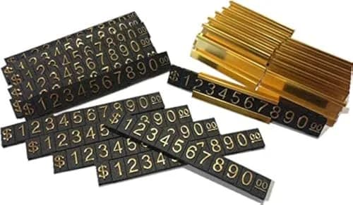 SUQ I OME Gold Label Counter Stand Price Tag Display Stand, 12 Sets | Adjustable Price Cubes for Jewelry & Retail thumbnail 1