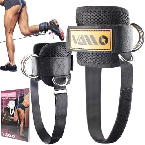 VAIIO Ankle Straps for Cable Machines - Pair | Adjustable Neoprene Cuffs for Glutes, Legs, Calves thumbnail 1