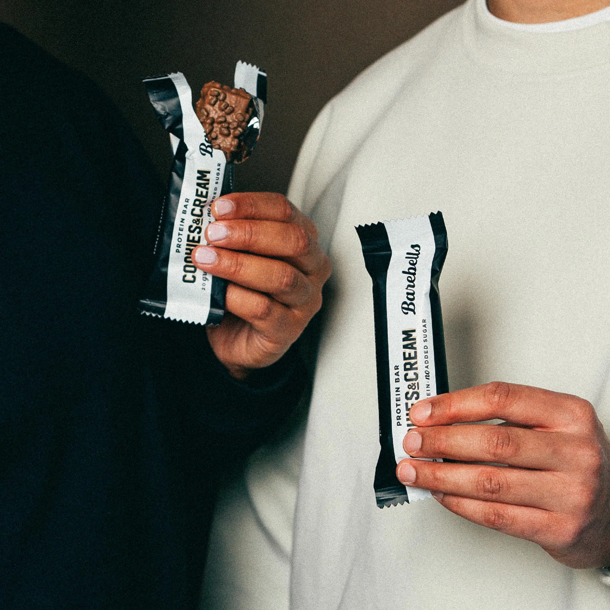 BAREBELLS Cookies & Cream Protein Bars (12 Count, 20g Protein) | Low Sugar Snack Bar - view 4