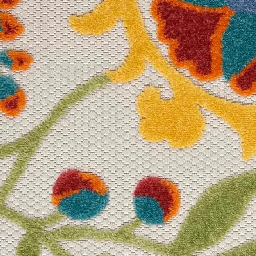 Nourison Area Rug 9' x 12' Ivory Multicolor | Easy Clean, Non Shedding, Indoor & Outdoor Use thumbnail 8