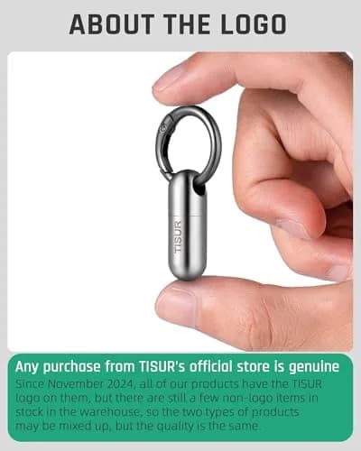 TISUR Small Titanium Keychain Pill Holder, Pocket Pill Case for Travel | Compact, Waterproof & Durable thumbnail 4