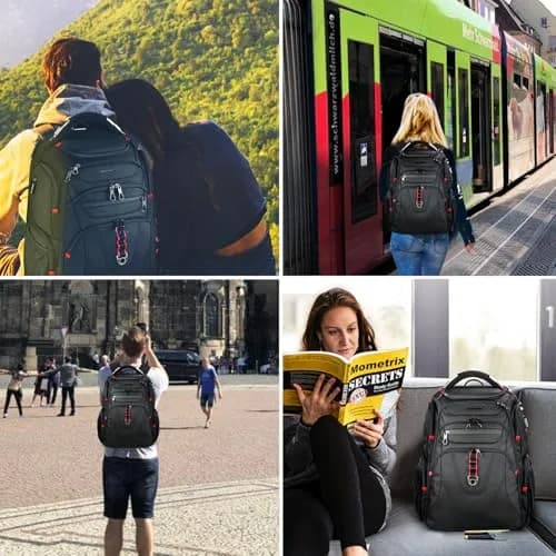 KROSER TSA Friendly Laptop Backpack 17.3 inch XL | Water-Repellent College Daypack with RFID & USB thumbnail 7