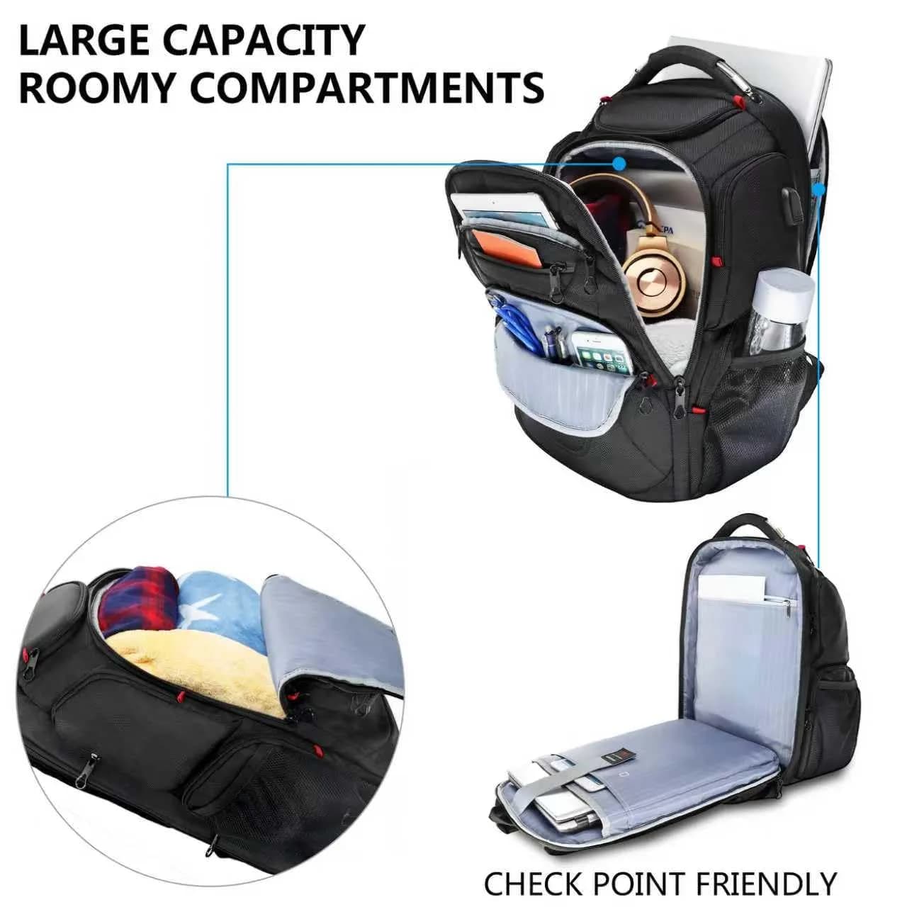 KROSER TSA Friendly Laptop Backpack 17.3 inch XL | Water-Repellent College Daypack with RFID & USB - view 3