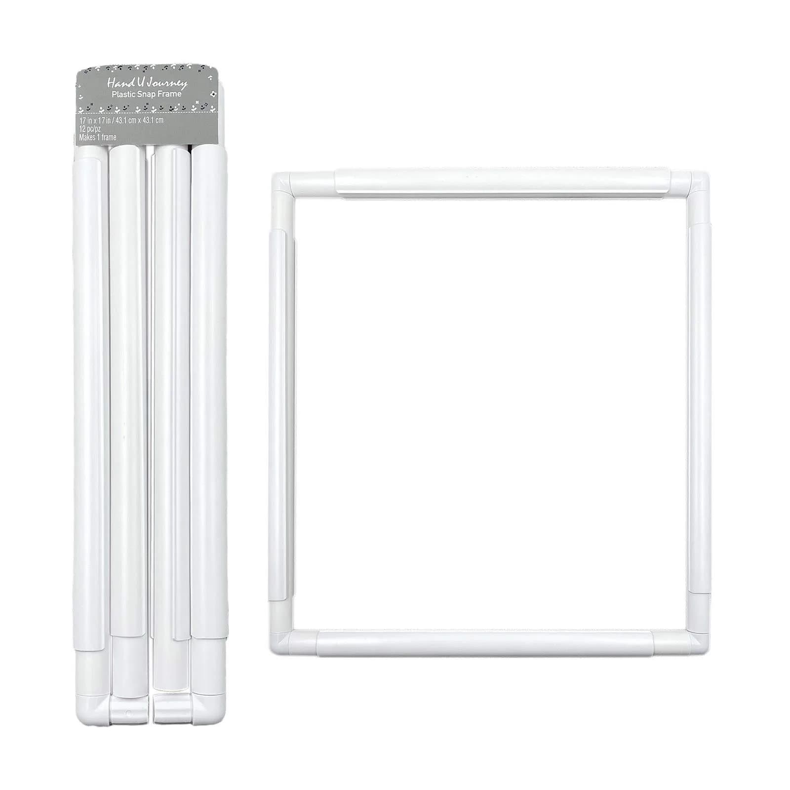Wool Queen Universal Clip Frame 43.1x43.1 cm (17"x17") | Damage-Free Plastic Craft Hoop for Embroidery & Cross-Stitch - main product image