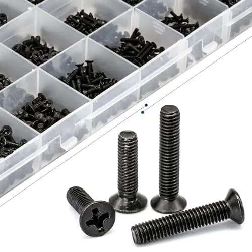 NINDEJIN Laptop Screw Set 720pcs Carbon Steel Flat Head M1.4-M3 | Assorted Computer Screws for SSD & Laptop Repairs thumbnail 5