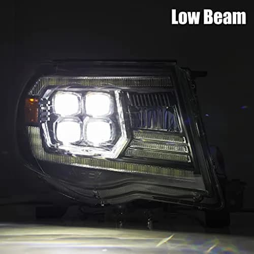 AlphaRex Nova Series Projector Headlights for Toyota Tacoma | Clear Lens, Quad Projector, 6000K LED High Beam thumbnail 6
