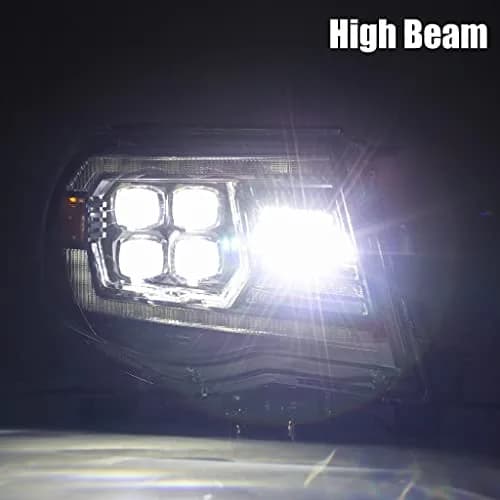 AlphaRex Nova Series Projector Headlights for Toyota Tacoma | Clear Lens, Quad Projector, 6000K LED High Beam thumbnail 7