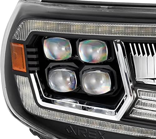 AlphaRex Nova Series Projector Headlights for Toyota Tacoma | Clear Lens, Quad Projector, 6000K LED High Beam thumbnail 2