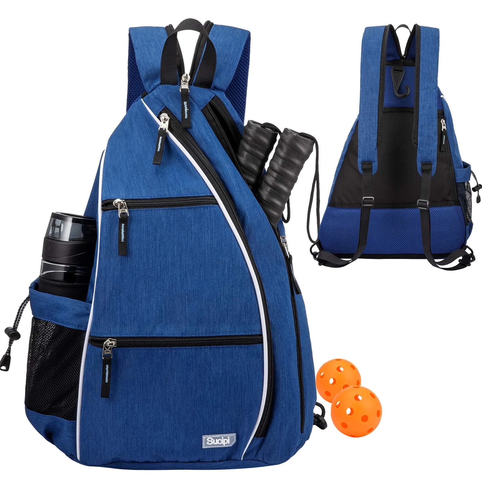 Sucipi Convertible Pickleball Bag Backpack Sling - Blue 45L (1.6 cu ft) | Versatile Carry for Men & Women — Blue