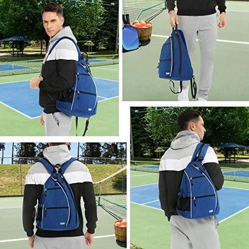 Sucipi Convertible Pickleball Bag Backpack Sling - Blue 45L (1.6 cu ft) | Versatile Carry for Men & Women thumbnail 5