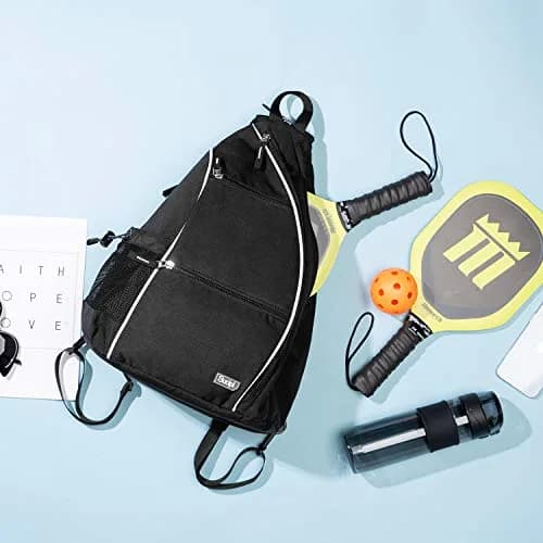 Sucipi Convertible Pickleball Bag Backpack Sling Bag for Men & Women, Deep Black | 14 inch x 10 inch x 19 inch thumbnail 7