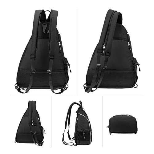Sucipi Convertible Pickleball Bag Backpack Sling Bag for Men & Women, Deep Black | 14 inch x 10 inch x 19 inch thumbnail 3