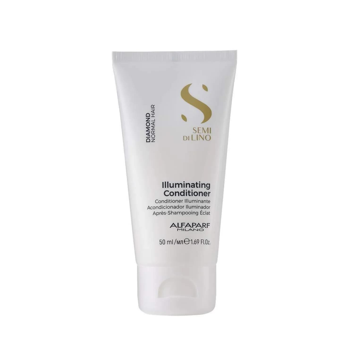 ALFAPARF MILANO Semi di Lino Diamond Travel Hair Conditioner 1.69 fl oz | Nourishing, Color-Protecting & Shine-Enhancing