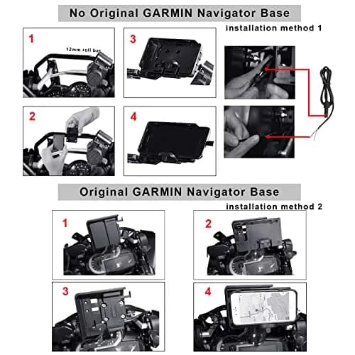 MDPROMCP Motorcycle Phone Holder with Double USB Charger for 12 mm Roll Bar | Waterproof ABS Mount for GPS & Mobile thumbnail 5