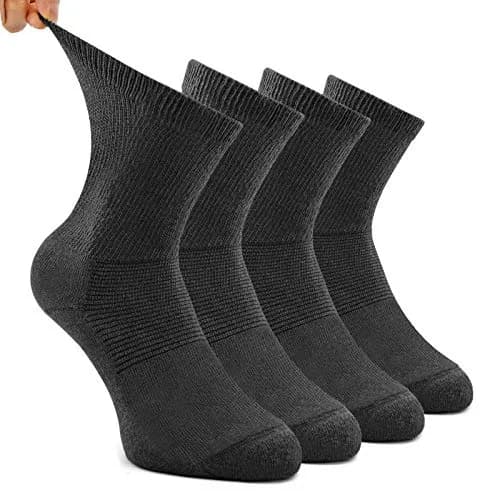 Busy Socks Non Binding Top Cushioned Crew Diabetic Socks | Wide Fit, Moisture Wicking, XL thumbnail 1