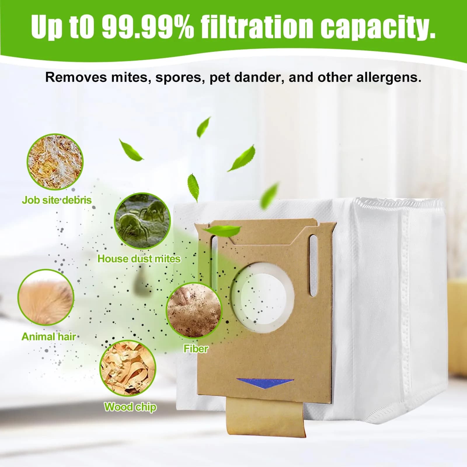 Chuancheng 12 Pack Dust Bags for ECOVACS T8 AIVI / T8 / N8 Pro Plus / N8 Pro / DX93 / DDX96 Vacuum Cleaner Parts - view 5
