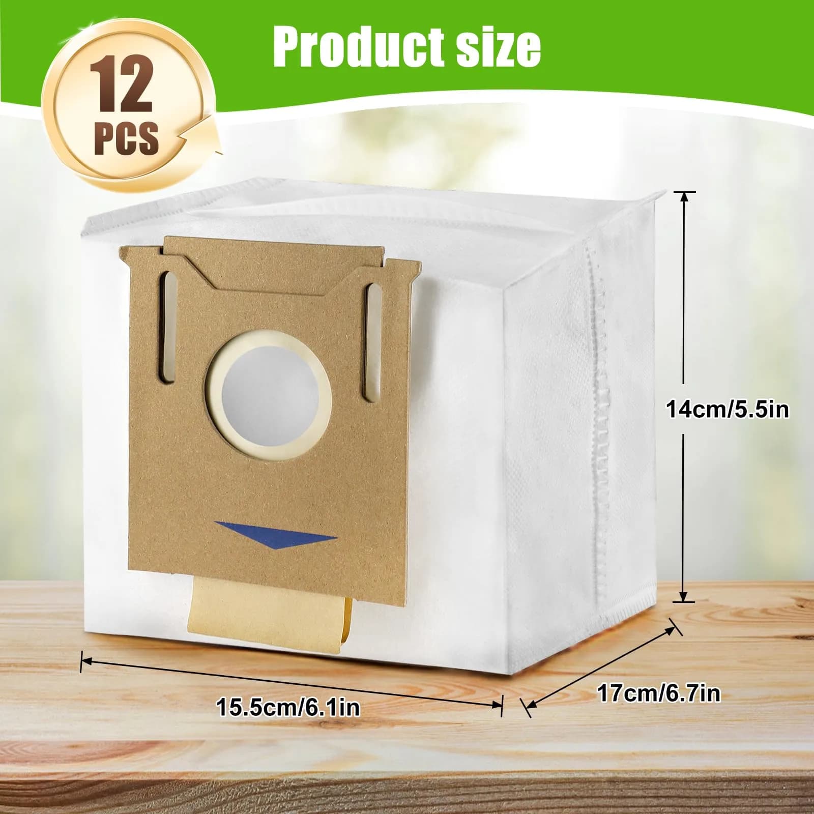 Chuancheng 12 Pack Dust Bags for ECOVACS T8 AIVI / T8 / N8 Pro Plus / N8 Pro / DX93 / DDX96 Vacuum Cleaner Parts - view 6