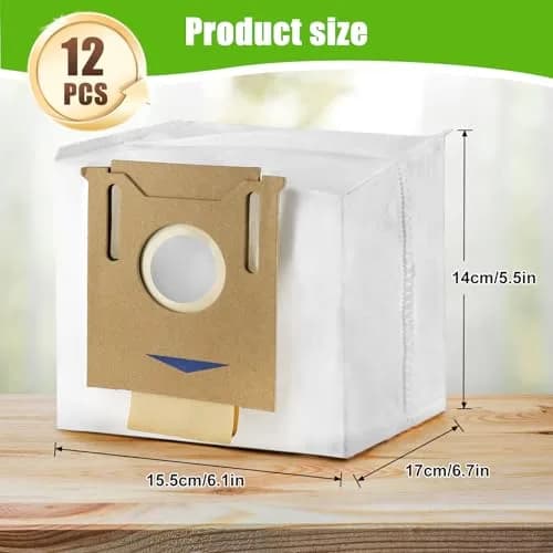 Chuancheng 12 Pack Dust Bags for ECOVACS T8 AIVI / T8 / N8 Pro Plus / N8 Pro / DX93 / DDX96 Vacuum Cleaner Parts thumbnail 6