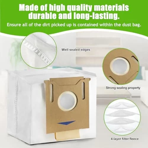 Chuancheng 12 Pack Dust Bags for ECOVACS T8 AIVI / T8 / N8 Pro Plus / N8 Pro / DX93 / DDX96 Vacuum Cleaner Parts thumbnail 3