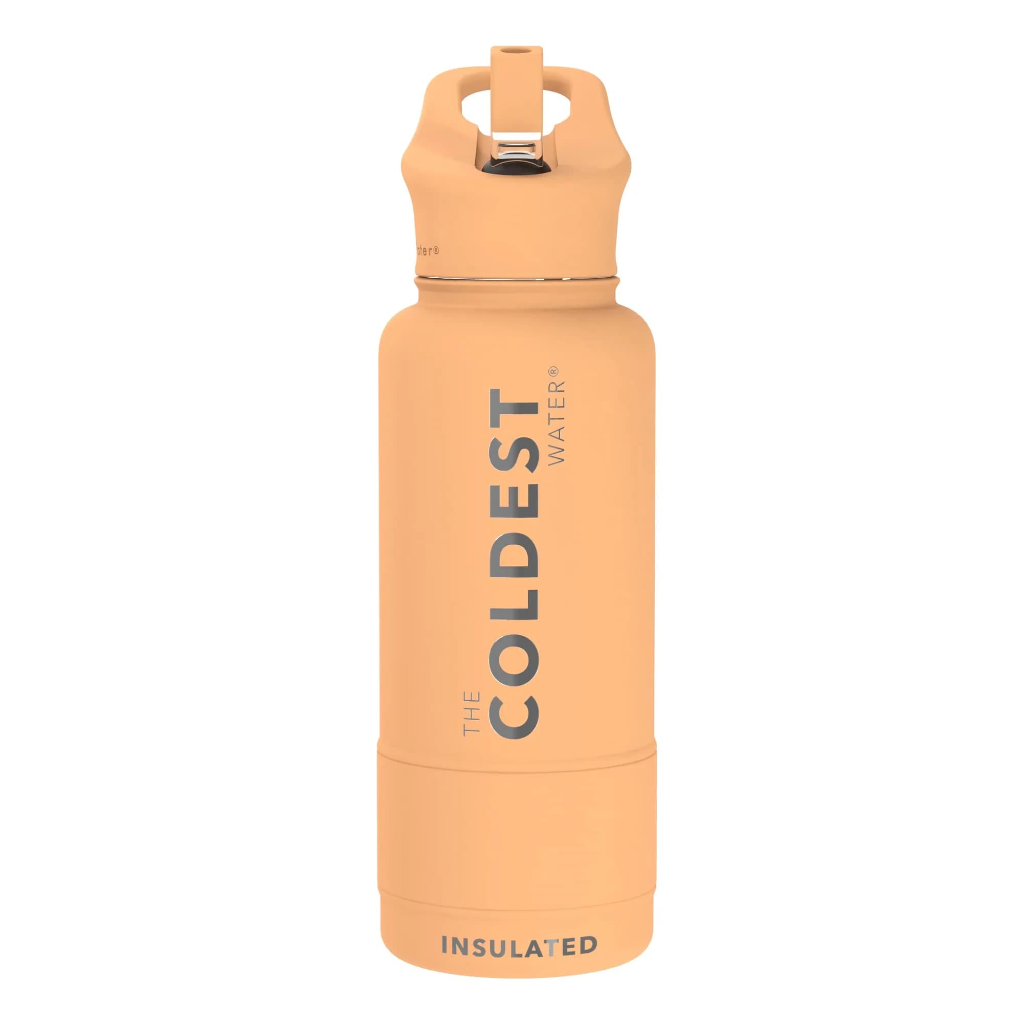 The Coldest Water Insulated Water Bottle with Straw Lid - 40 oz (1180ml) Epic White | Keeps Drinks Cold 36 Hrs, Hot 13 Hrs — Sahara Peach / 32 oz