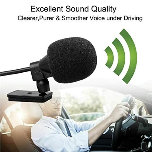 NowTH Microphone HD Voice Assembly Car Radio Mic Replacement 3.5mm Cable | Compatible with Kenwood Boss JVC Sony Jensen Alpine thumbnail 2