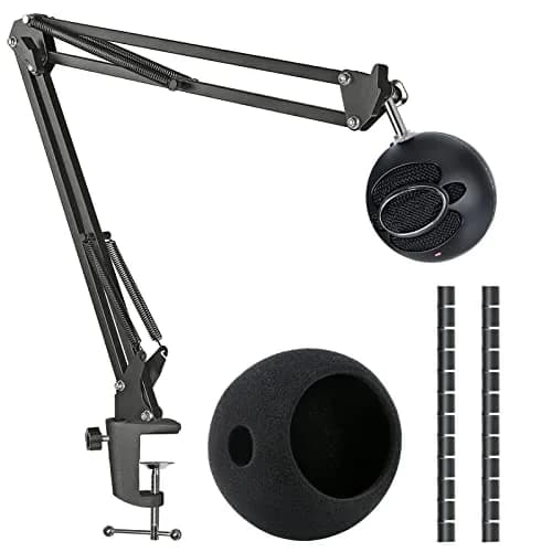 SUNMON Snowball iCE Mic Boom Arm Stand with Pop Filter, 26.8 inches | Compatible with Blue Snowball Ice USB Mic thumbnail 1