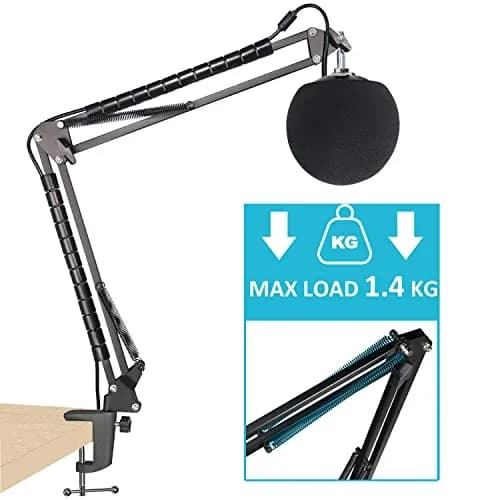 SUNMON Snowball iCE Mic Boom Arm Stand with Pop Filter, 26.8 inches | Compatible with Blue Snowball Ice USB Mic thumbnail 2